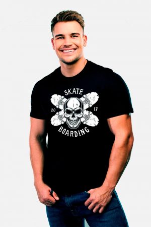 Camiseta hombre calavera Skate Boarding