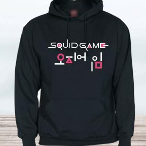 Sudadera Squid Game negra con capucha