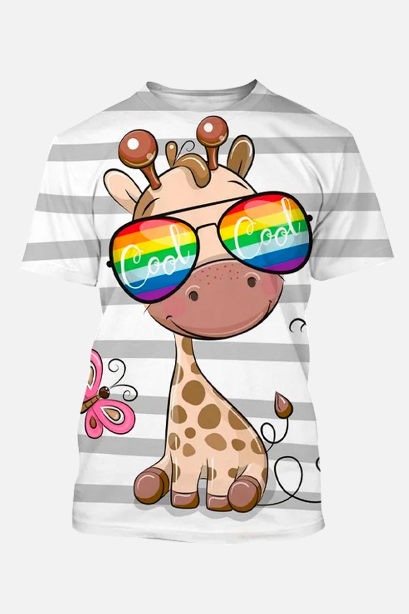 Camiseta hombre LGTBI de una jirafa